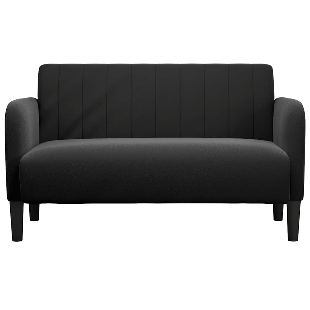 Dvosjed crni 109 cm baršun