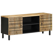 TV ormarić crni 105x33,5x46 cm Puno grubo drvo Mango