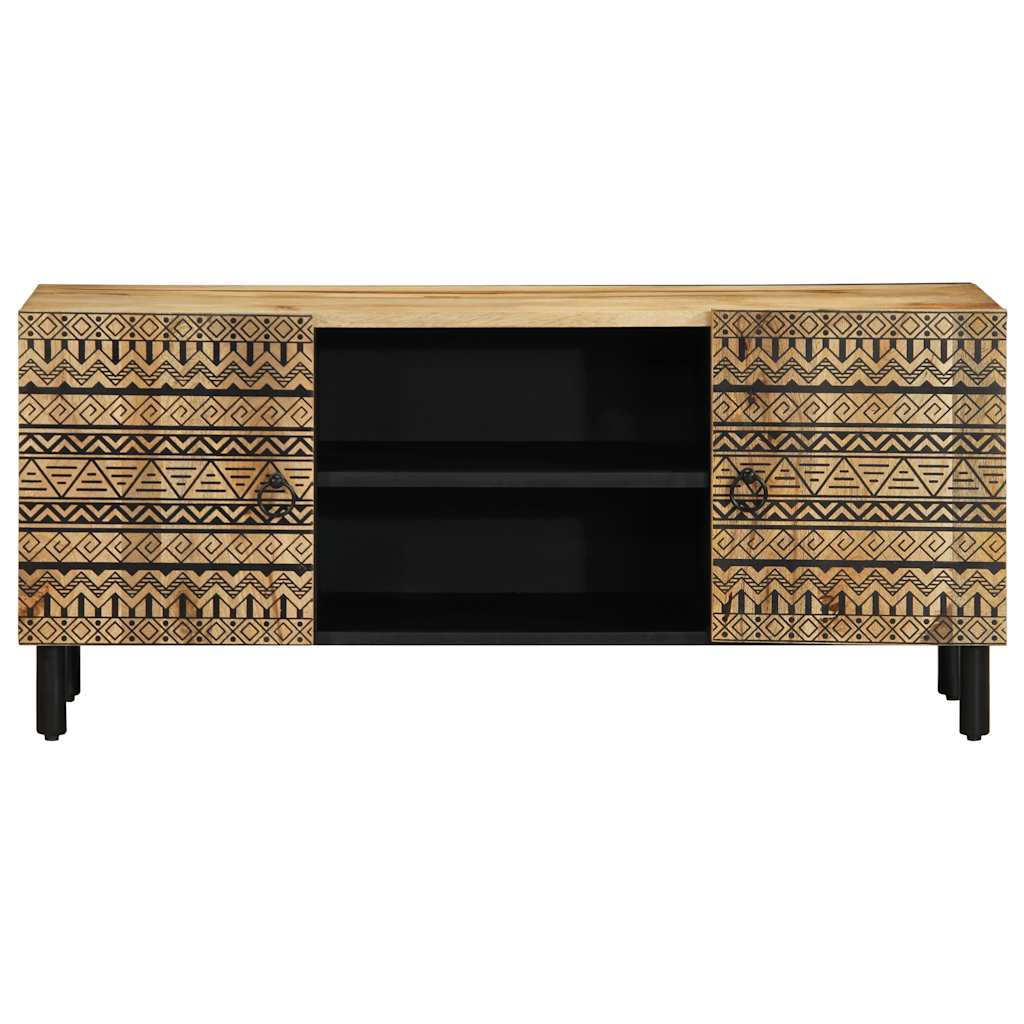 TV ormarić crni 105x33,5x46 cm Puno grubo drvo Mango