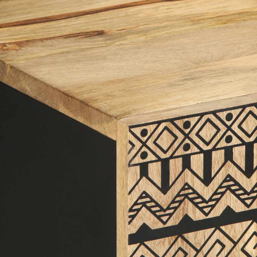 TV ormarić crni 105x33,5x46 cm Puno grubo drvo Mango