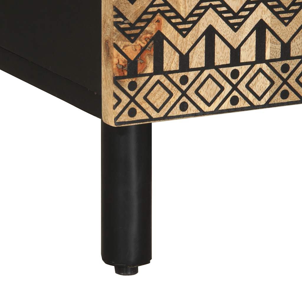 TV ormarić crni 105x33,5x46 cm Puno grubo drvo Mango