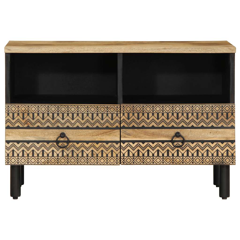 TV ormarić crni 70x33,5x46 cm Puno grubo drvo Mango