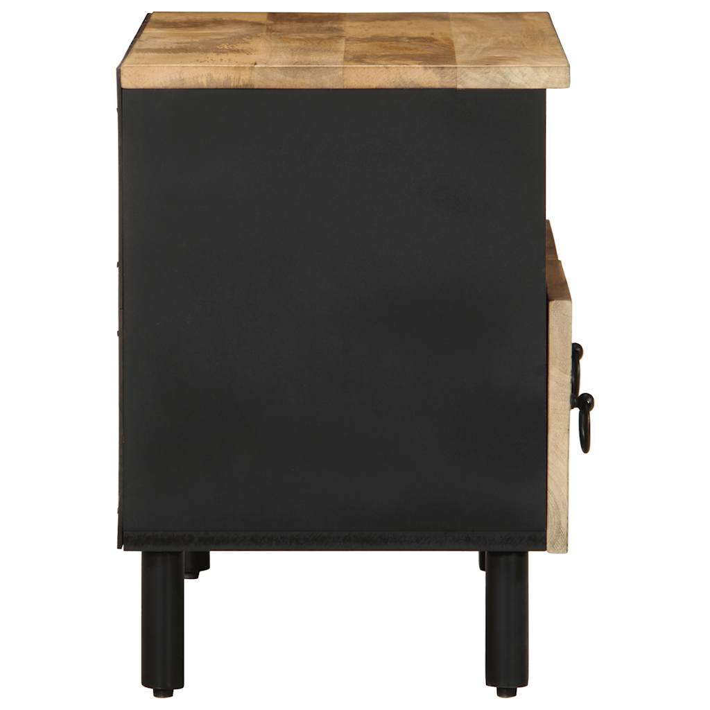 TV ormarić crni 70x33,5x46 cm Puno grubo drvo Mango