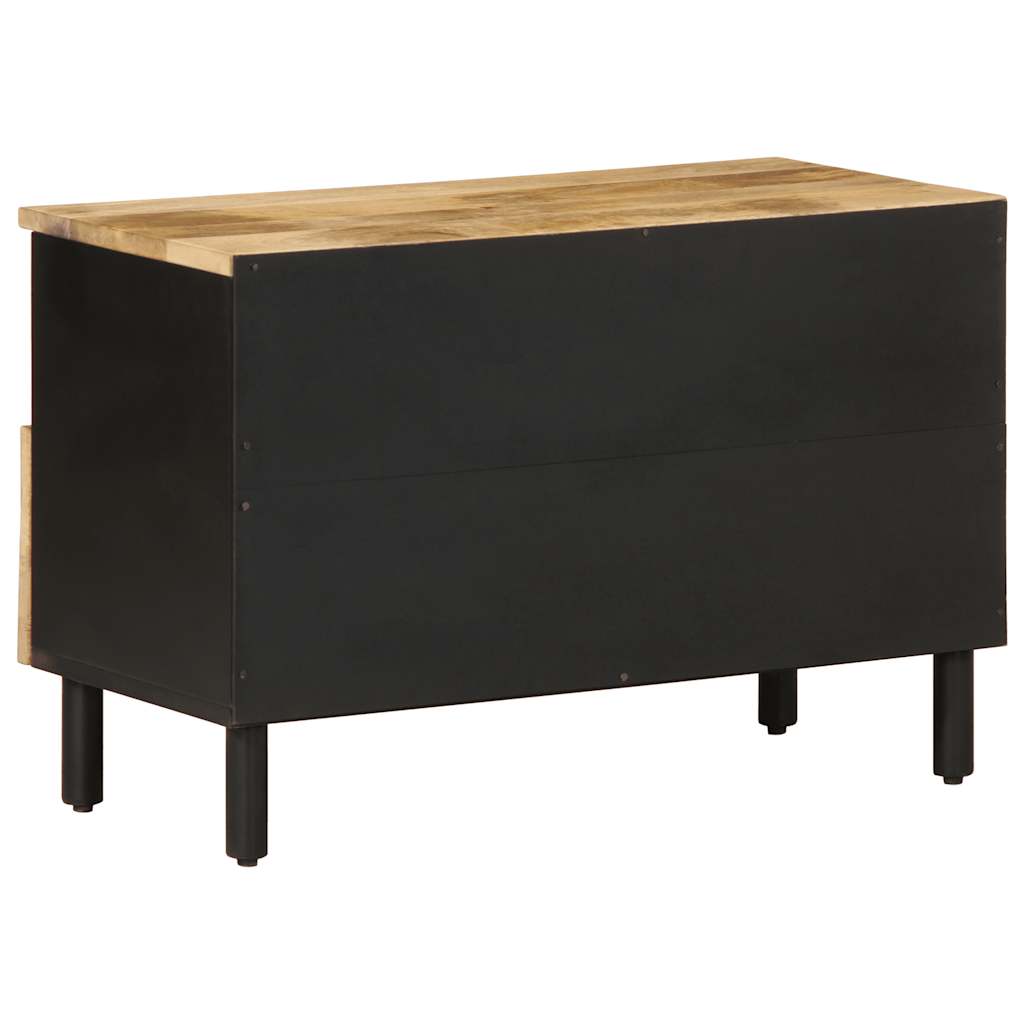 TV ormarić crni 70x33,5x46 cm Puno grubo drvo Mango