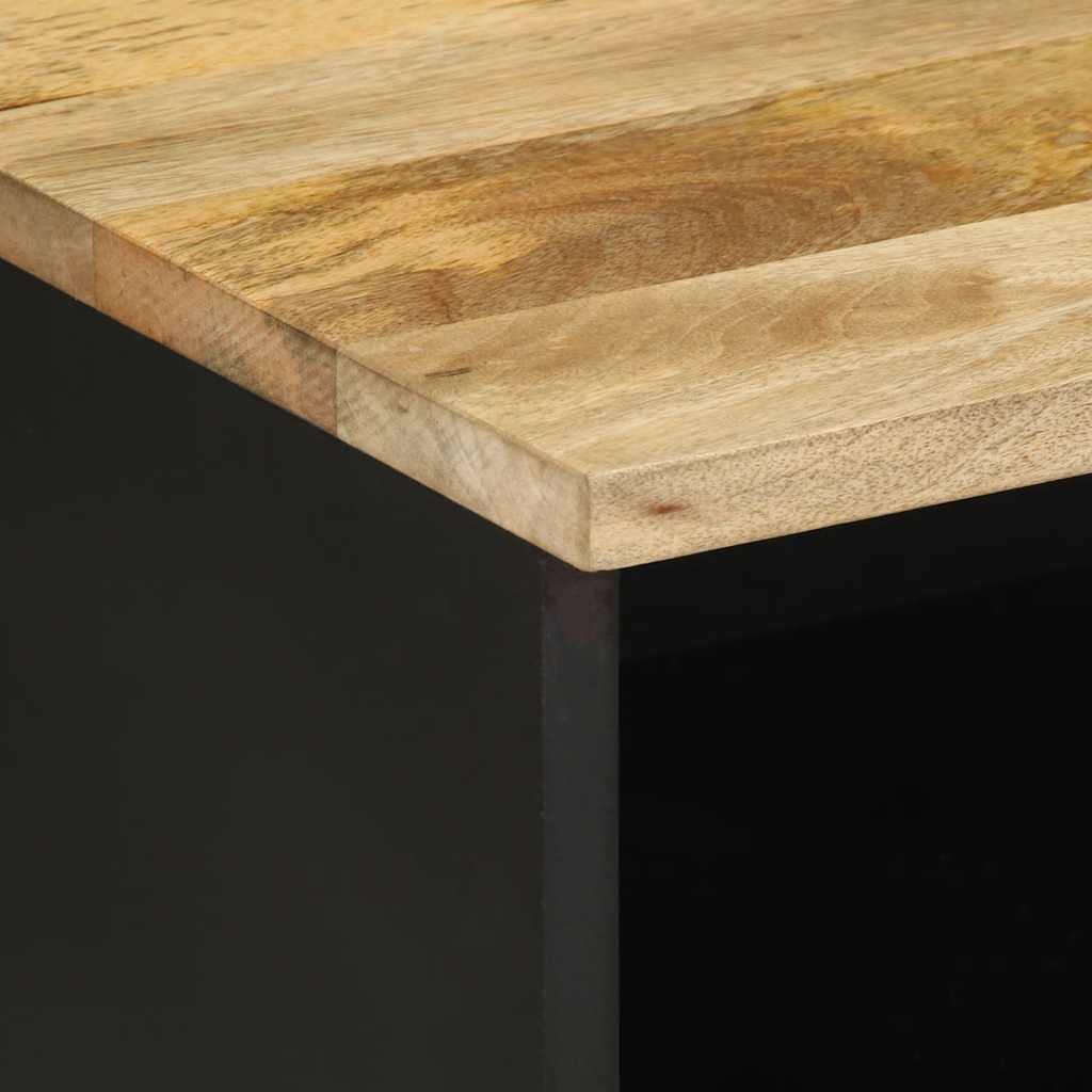 TV ormarić crni 70x33,5x46 cm Puno grubo drvo Mango