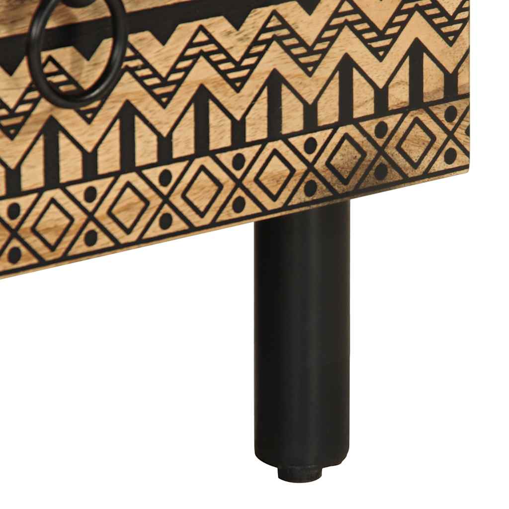 TV ormarić crni 70x33,5x46 cm Puno grubo drvo Mango