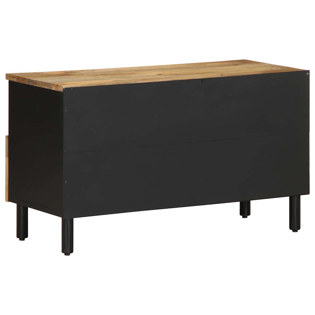 TV ormarić crni 80x33,5x46 cm Puno grubo drvo Mango