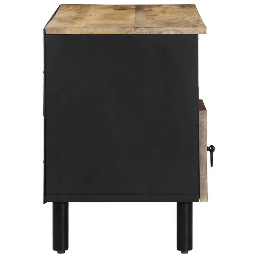 TV ormarić crni 100x33,5x46 cm Puno grubo drvo Mango