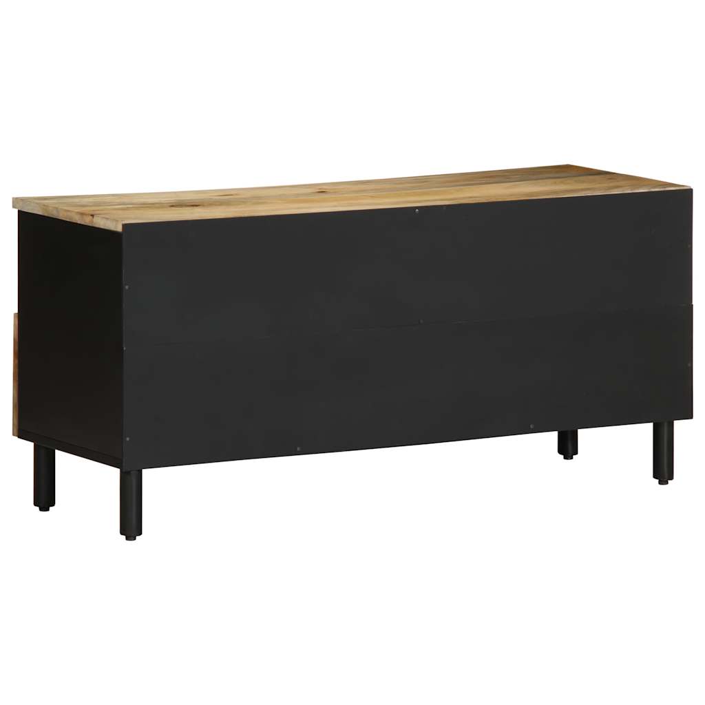 TV ormarić crni 100x33,5x46 cm Puno grubo drvo Mango