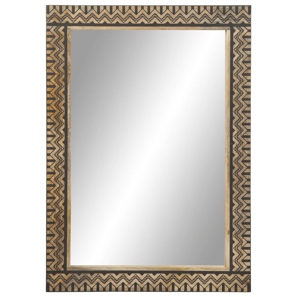 Kupaonsko ogledalo 50 x 70 cm masivno drvo manga i staklo