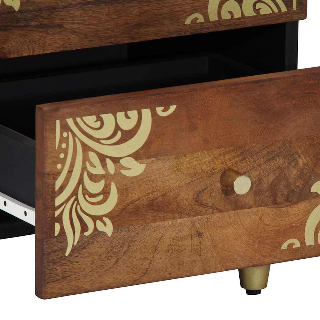 Noćni ormar s ladicama 2 pcs Medeno smeđa 40 x 33 x 46 cm