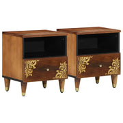 Noćni ormar s ladicama 2 pcs Medeno smeđa 40 x 33 x 46 cm