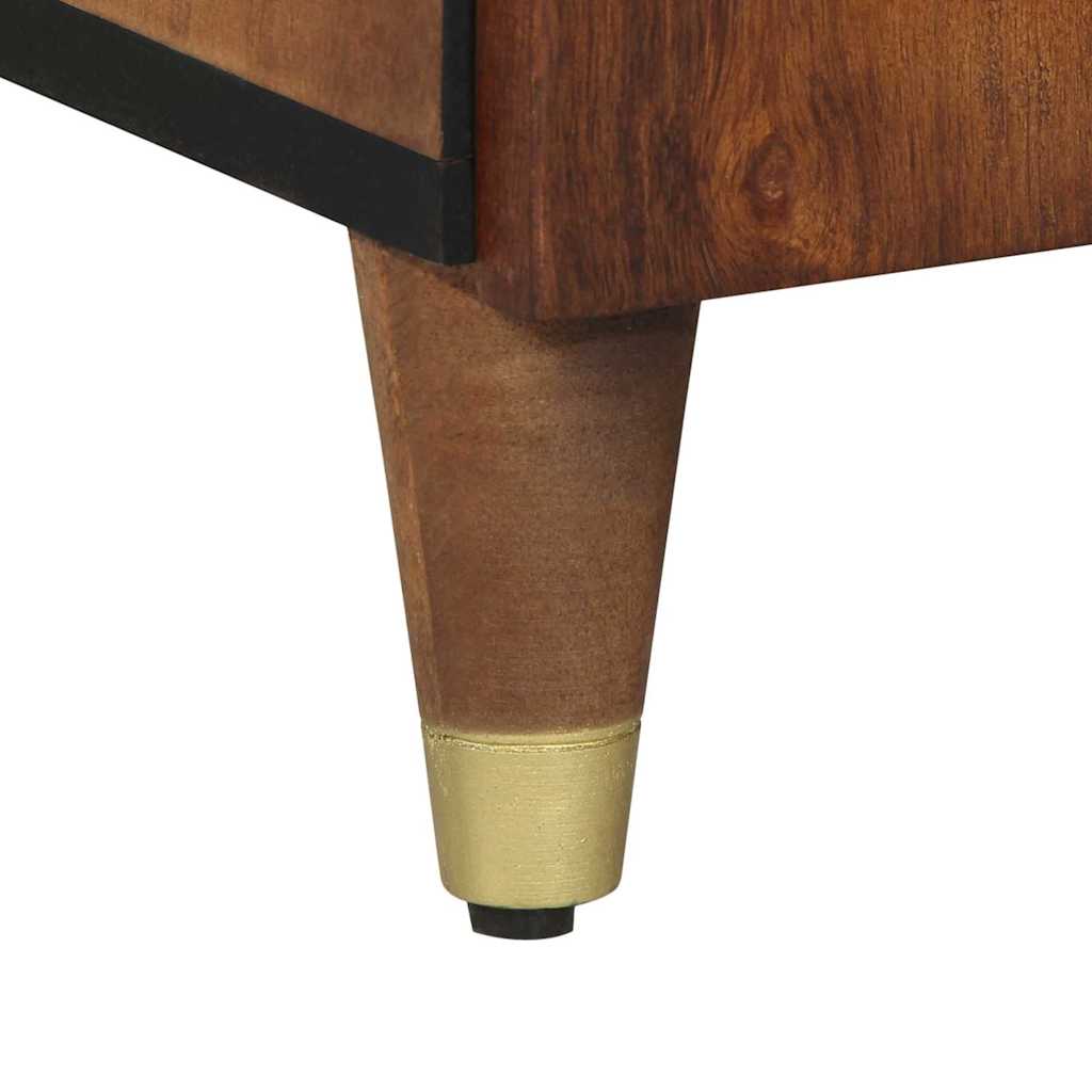 Highboard s policom Smeđa 40 x 33 x 110 cm Čvrsto drvo manga
