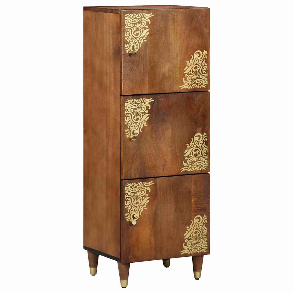 Highboard s policom Smeđa 40 x 33 x 110 cm Čvrsto drvo manga