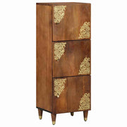 Highboard s policom Smeđa 40 x 33 x 110 cm Čvrsto drvo manga