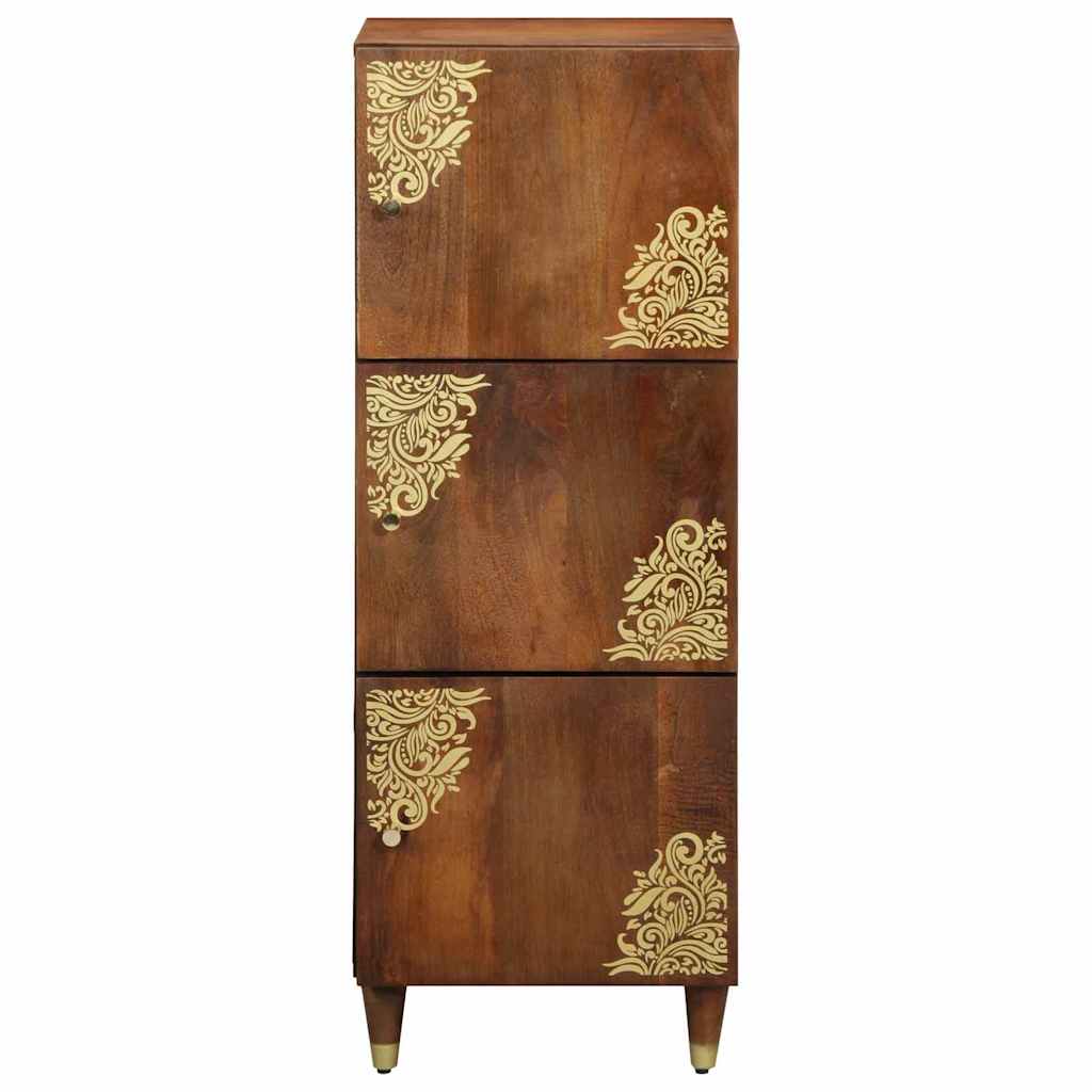 Highboard s policom Smeđa 40 x 33 x 110 cm Čvrsto drvo manga