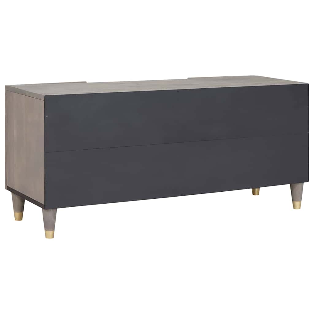 TV ormar s policom Siva 105 x 33 x 46 cm Čvrsto drvo manga