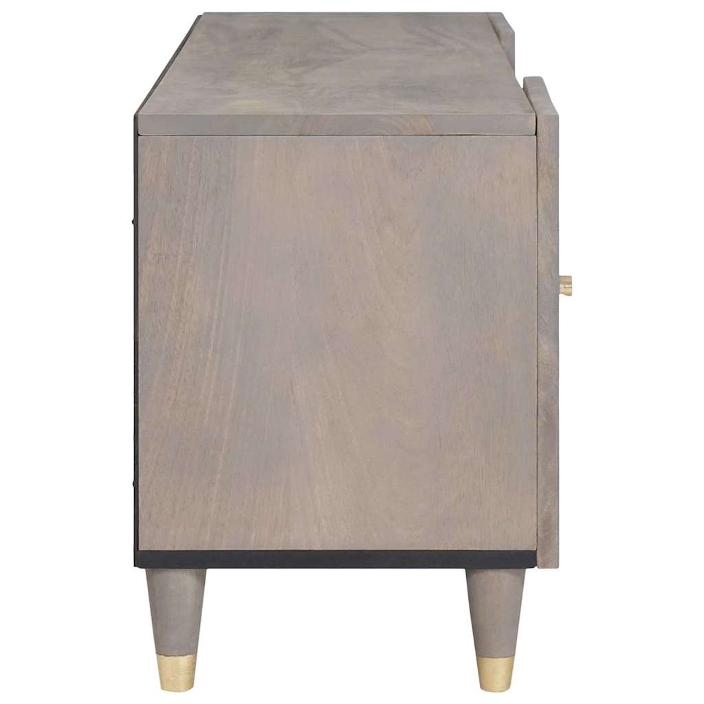 TV ormar s policom Siva 105 x 33 x 46 cm Čvrsto drvo manga
