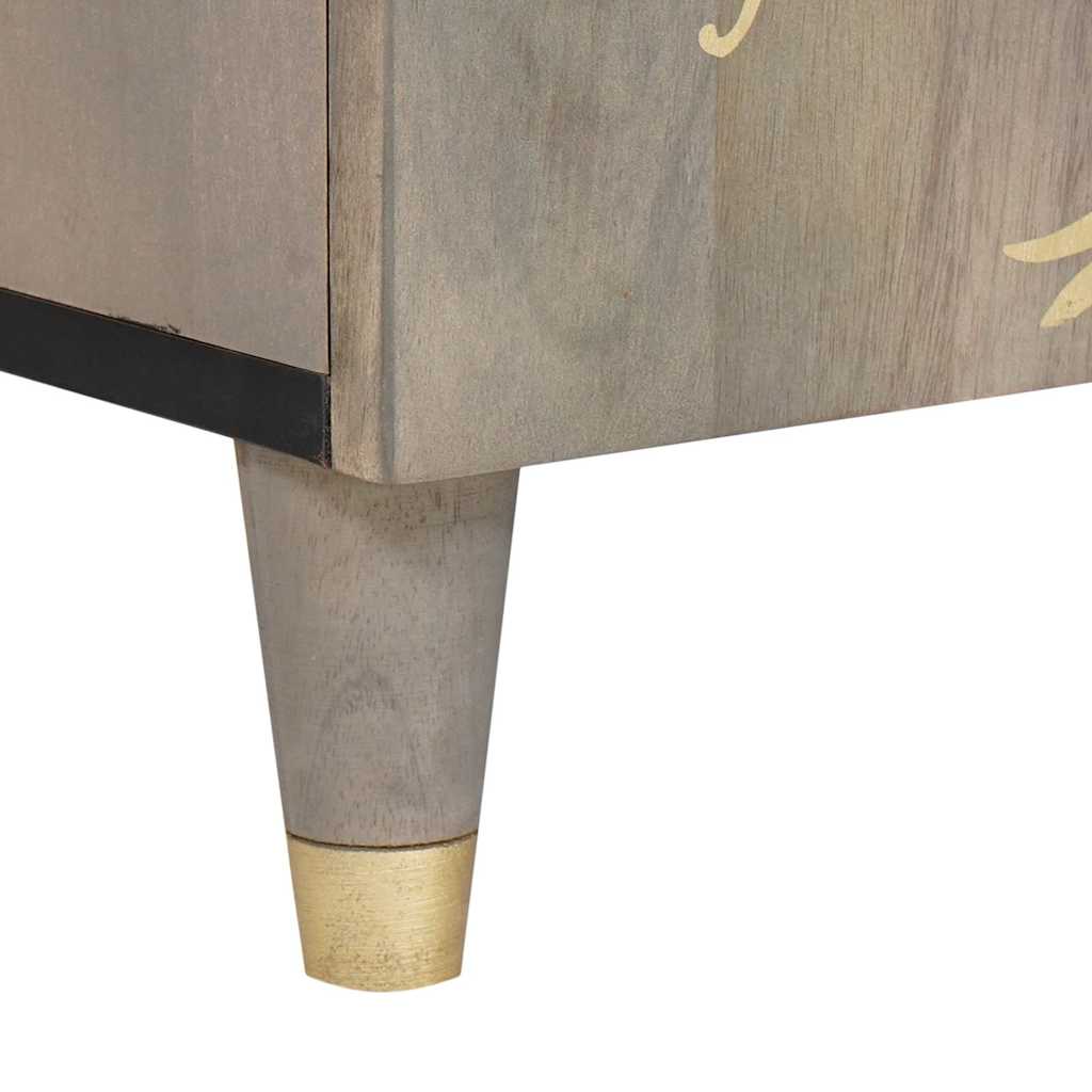 TV ormar s ladicama Siva 105 x 33 x 46 cm Čvrsto drvo manga