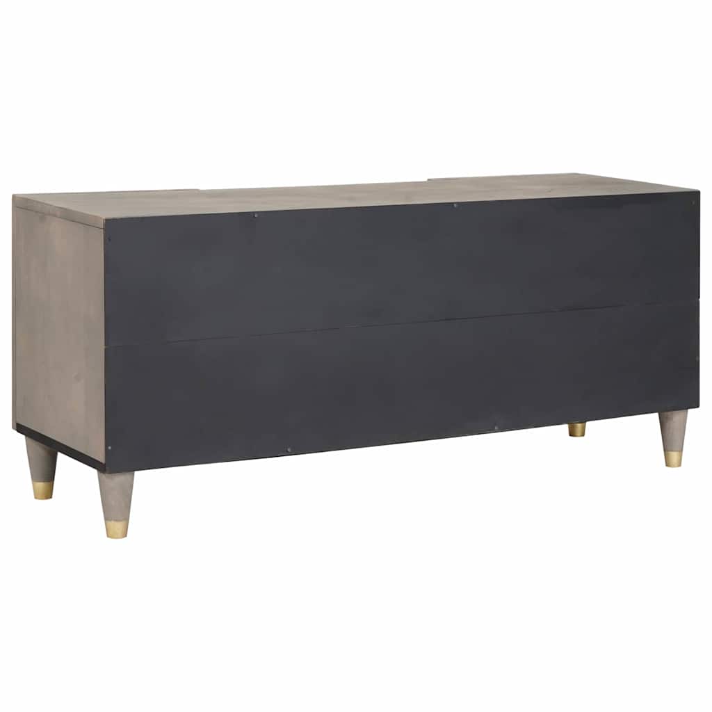 TV ormar s ladicama Siva 105 x 33 x 46 cm Čvrsto drvo manga