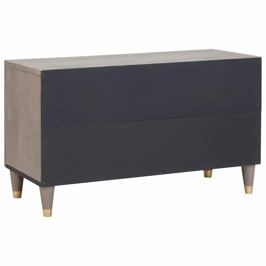 TV ormar s policom Siva 80 x 33 x 46 cm Čvrsto drvo manga