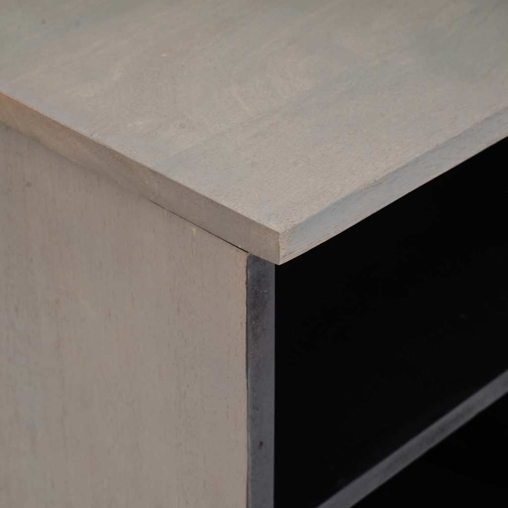 TV ormar s ladicama Siva 100 x 33 x 46 cm Čvrsto drvo manga