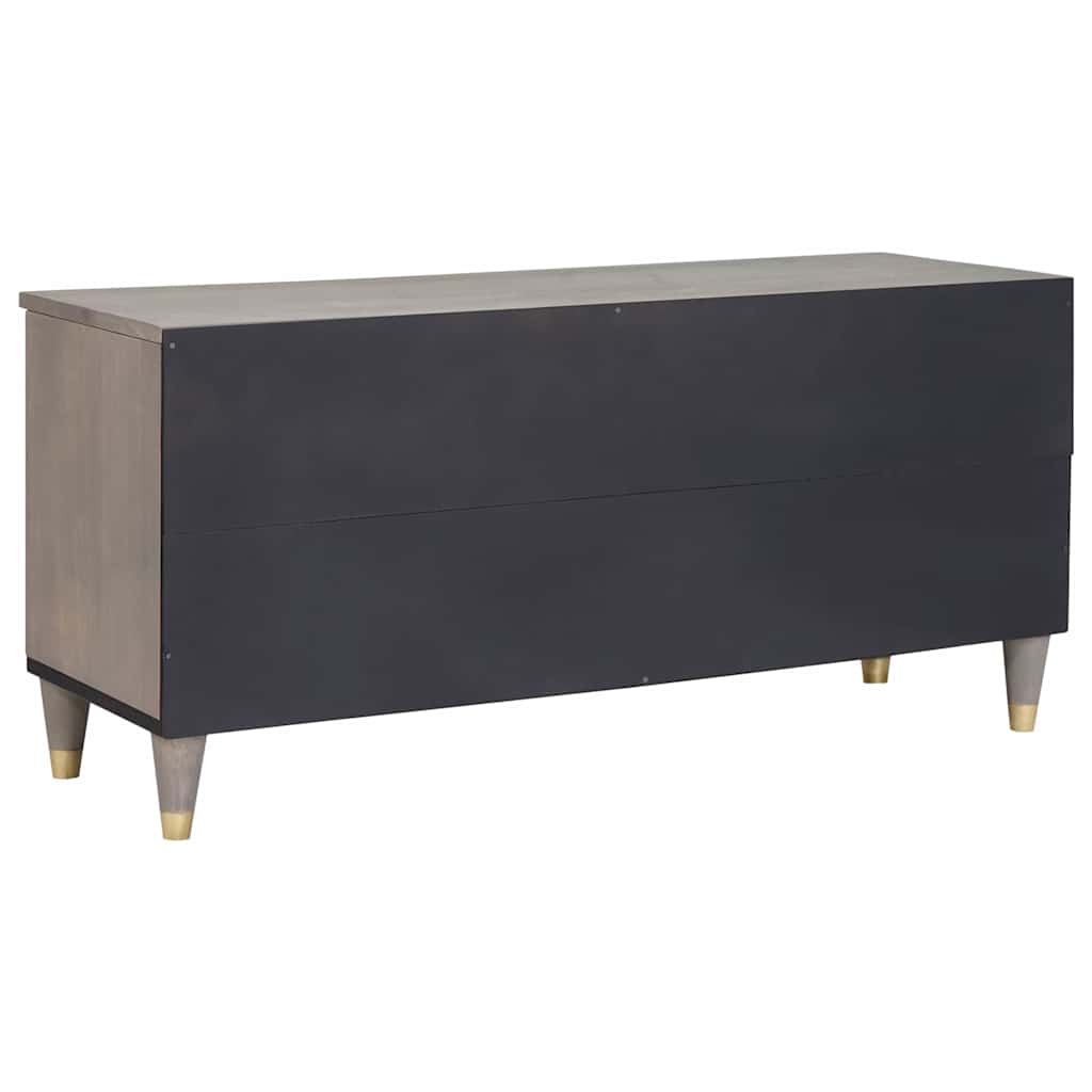 TV ormar s ladicama Siva 100 x 33 x 46 cm Čvrsto drvo manga