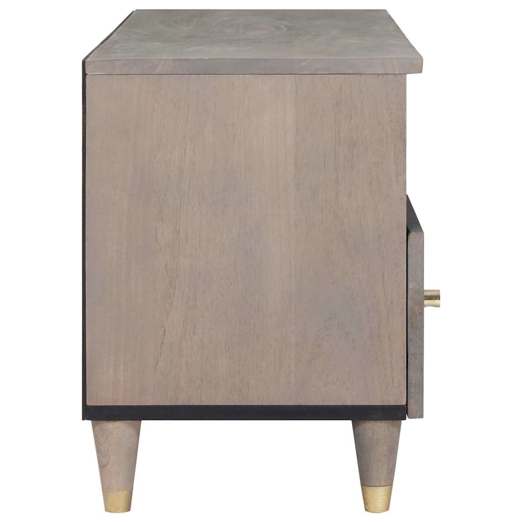 TV ormar s ladicama Siva 100 x 33 x 46 cm Čvrsto drvo manga