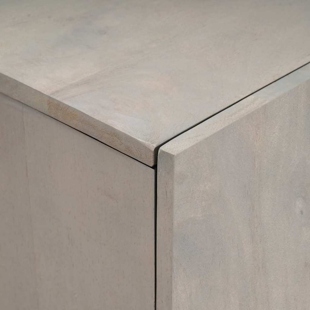 Highboard Siva i zlatna 60 x 33 x 100 cm Čvrsto drvo manga