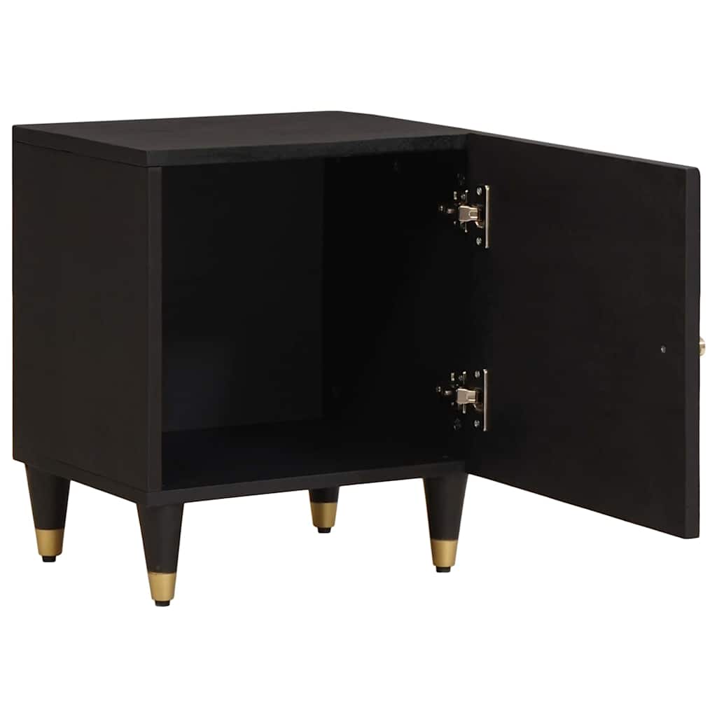 Ormarić s vratima 2 pcs Crna 40 x 33 x 46 cm Čvrsto drvo manga