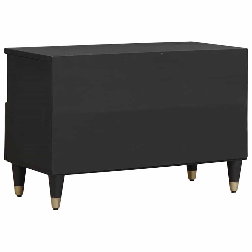TV ormar s ladicama Crna 70 x 33 x 46 cm Čvrsto drvo manga