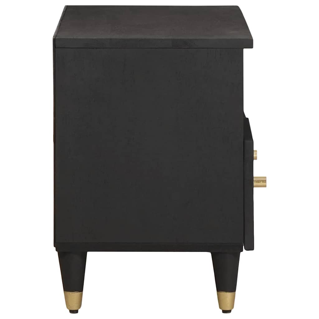 TV ormar s ladicama Crna 70 x 33 x 46 cm Čvrsto drvo manga