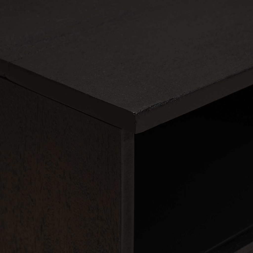 Noćni ormar 2 pcs Crna 40 x 33 x 46 cm Čvrsto drvo manga