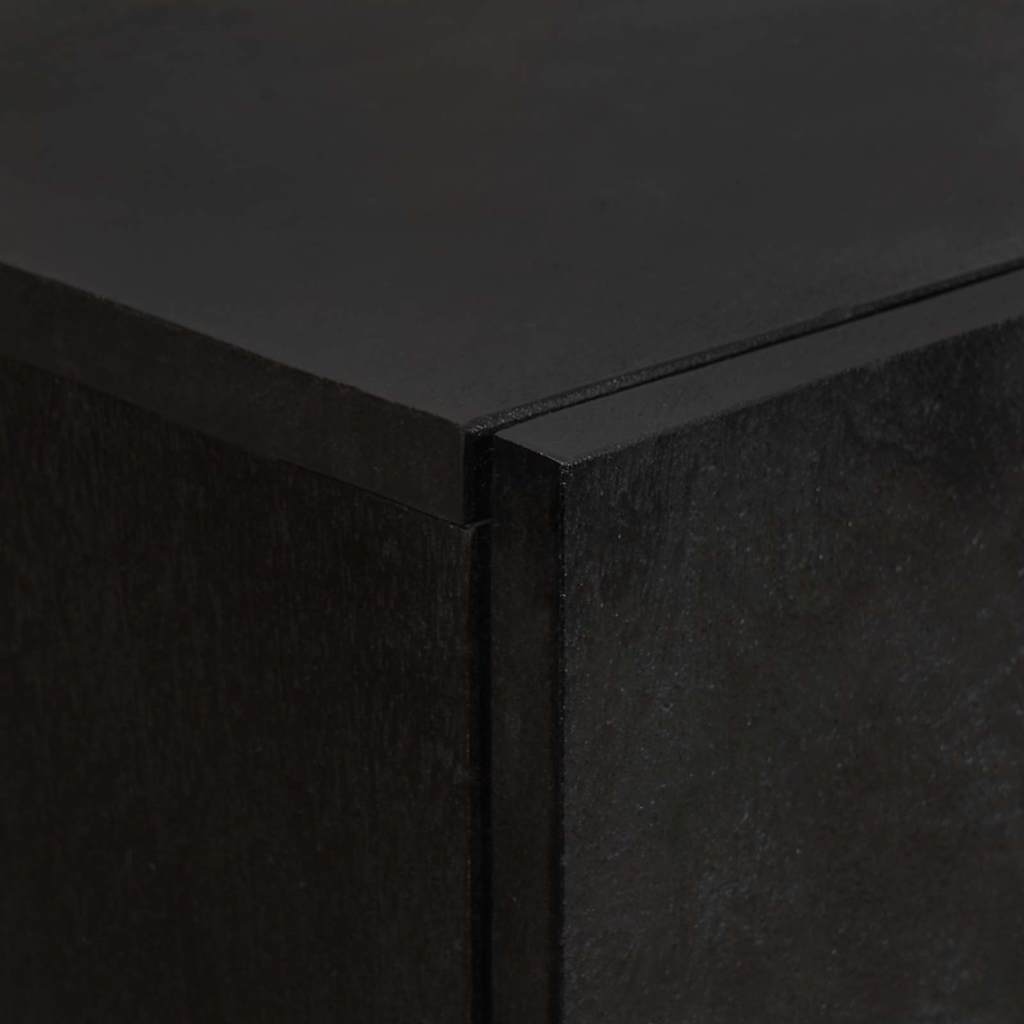 Highboard s ladicama Crna 60 x 33 x 100 cm Čvrsto drvo manga