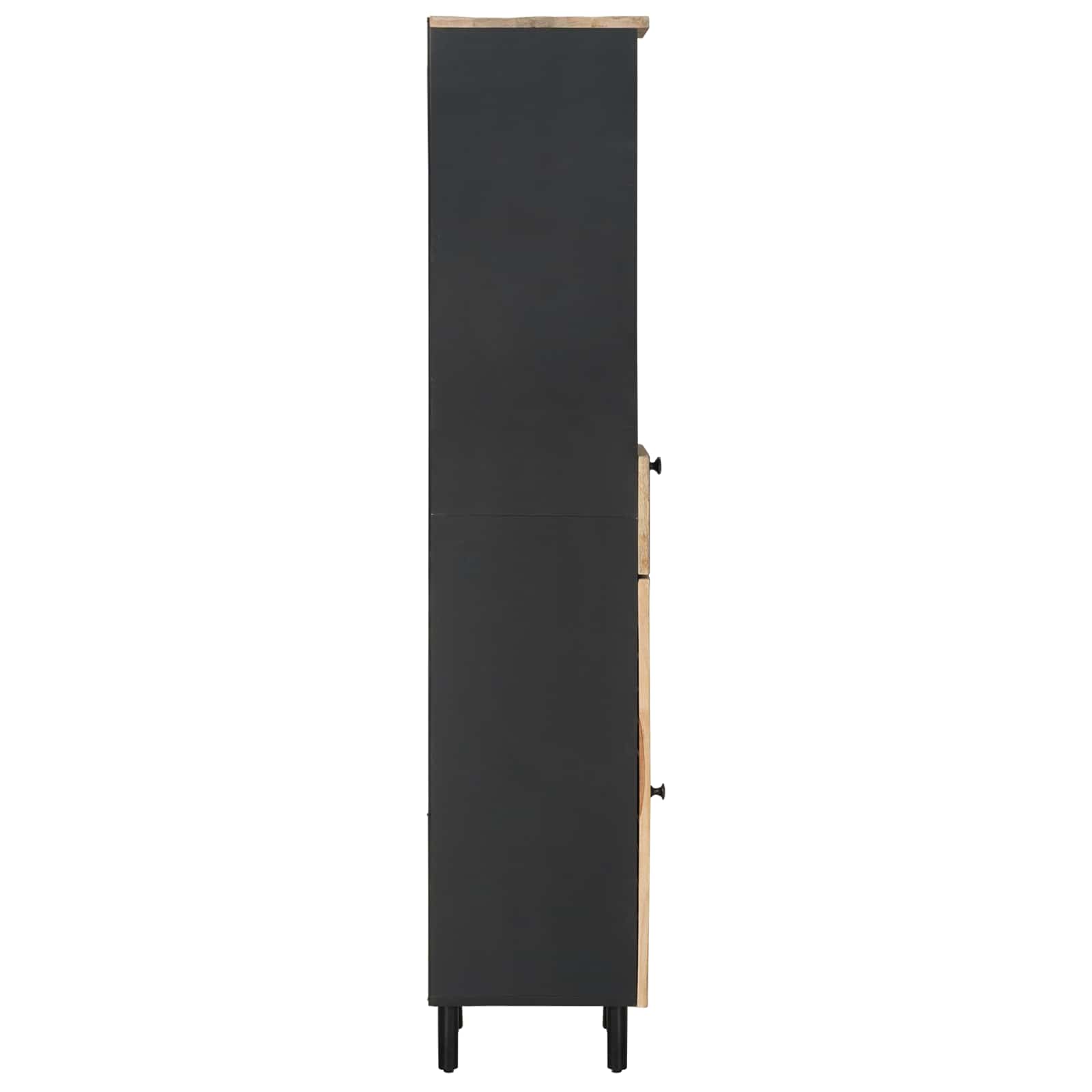 Kupaonski ormar s ladicama Smeđa i crna 38 x 33,5 x 160 cm