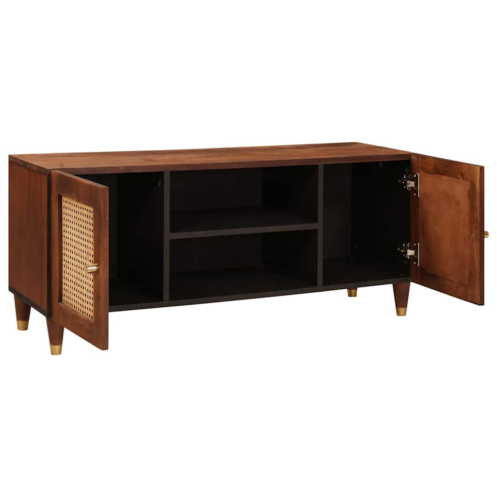 TV ormar s policom Smeđa 105 x 33,5 x 46 cm Čvrsto drvo manga