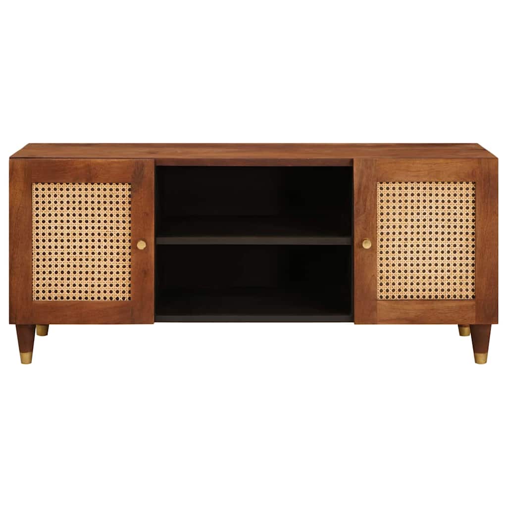TV ormar s policom Smeđa 105 x 33,5 x 46 cm Čvrsto drvo manga