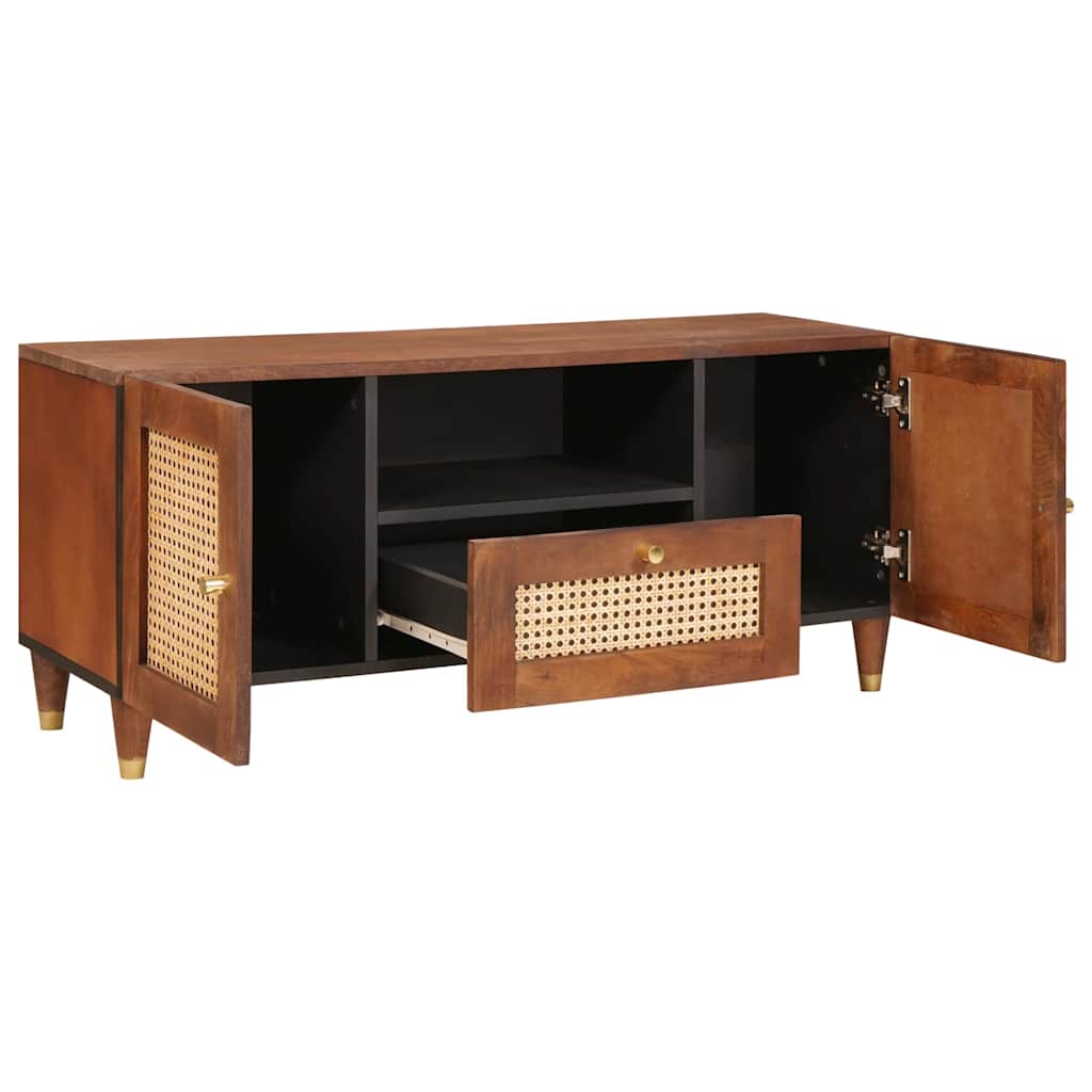 TV ormar s ladicama Smeđa 105 x 33,5 x 46 cm Čvrsto drvo manga