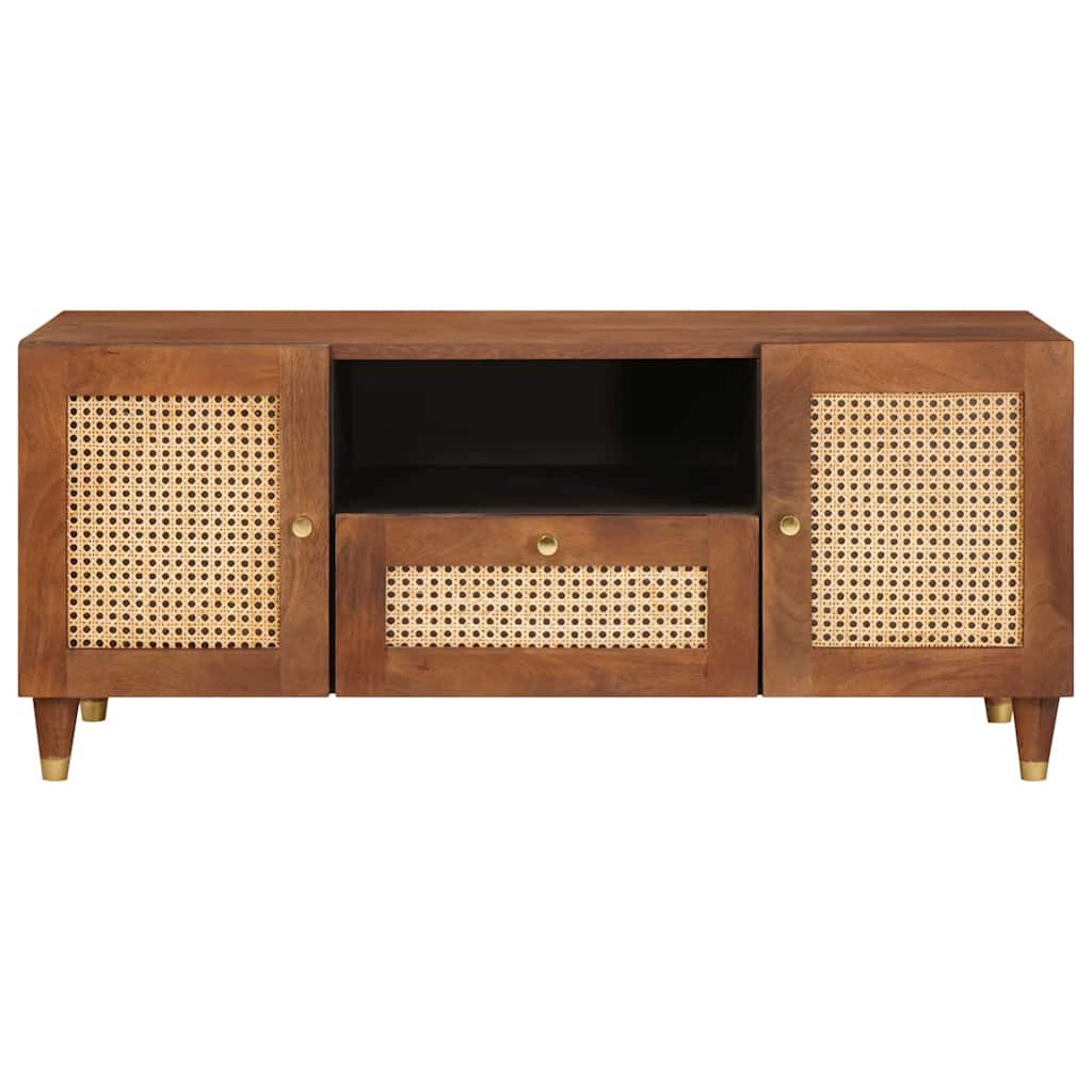 TV ormar s ladicama Smeđa 105 x 33,5 x 46 cm Čvrsto drvo manga
