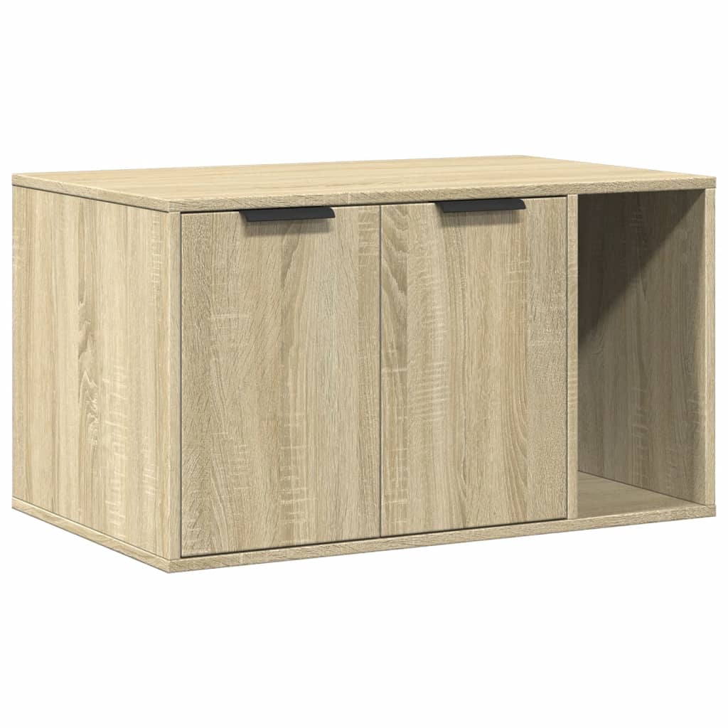 Kutija z mačji pijesak boja hrasta 80x50x45cm konstruirano drvo