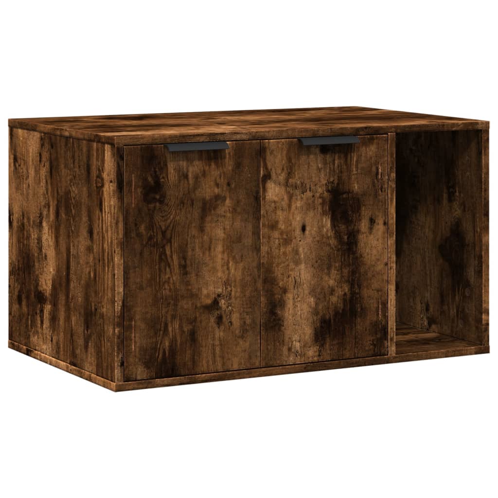 Kutija z mačji pijesak boja hrasta 80x50x45cm konstruirano drvo
