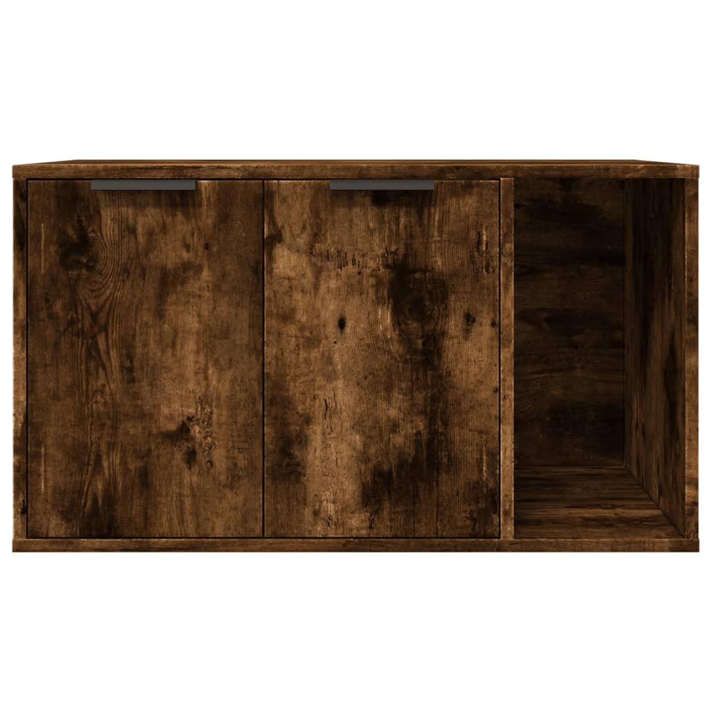 Kutija z mačji pijesak boja hrasta 80x50x45cm konstruirano drvo