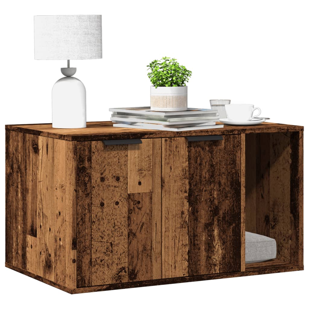 Kutija za mačji pijesak boja drva 80x50x45 cm konstruirano drvo