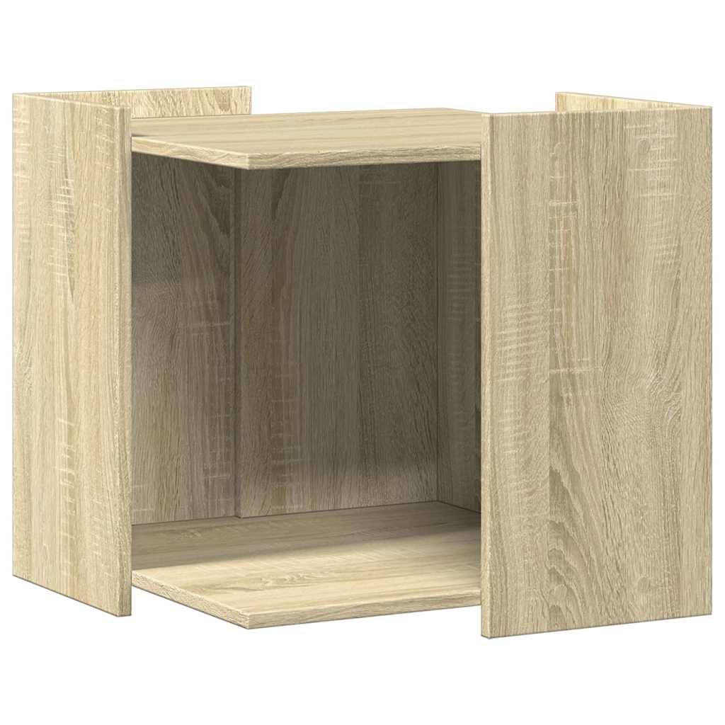 Kutija z mačji pijesak boja hrasta 53x53x51cm konstruirano drvo