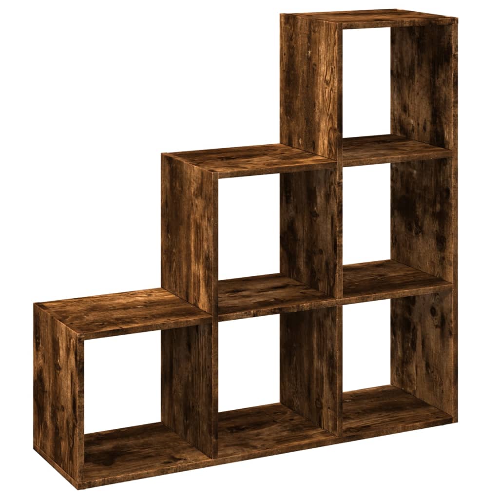 Pregrada / regal za knjige 3 razina hrast 99x29x99 cm drveni