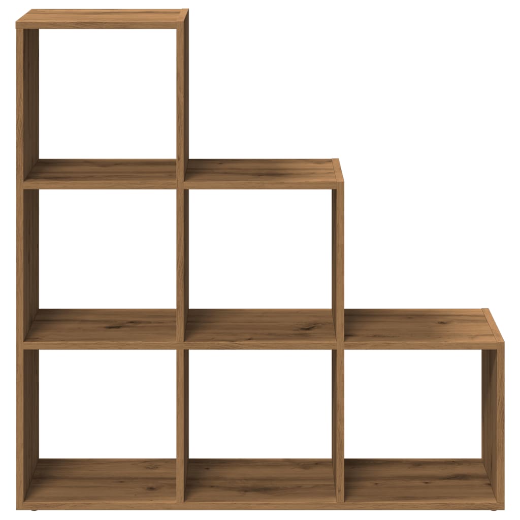 Pregrada / regal za knjige 3 razina hrast 99x29x99 cm drveni