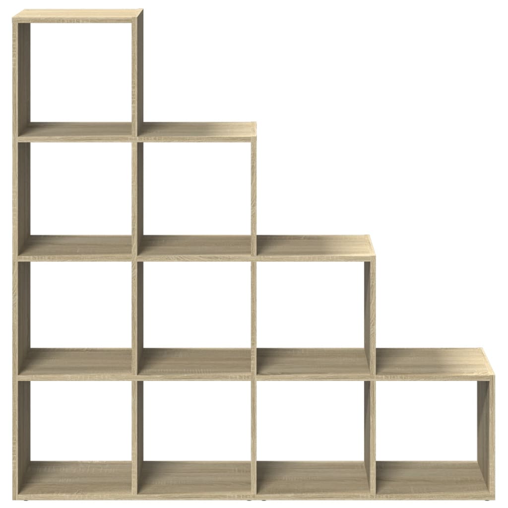 Pregrada/regal za knjige 4 razina hrast 131,5x29x131,5cm drveni