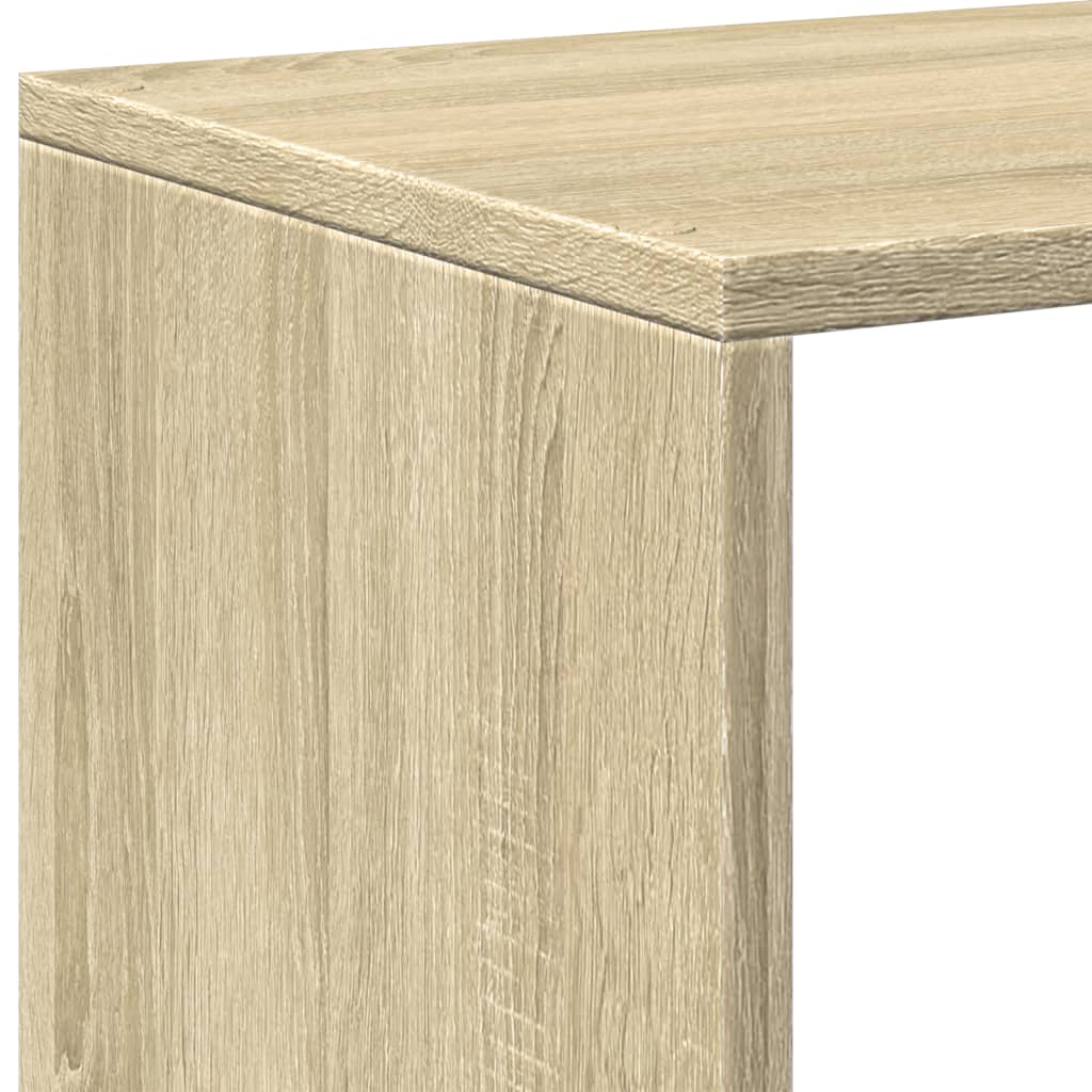 Pregrada/regal za knjige 4 razina hrast 131,5x29x131,5cm drveni