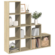 Pregrada/regal za knjige 4 razina hrast 131,5x29x131,5cm drveni