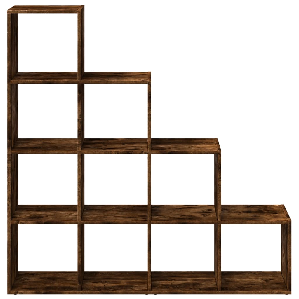 Pregrada/regal za knjige 4 razina hrast 131,5x29x131,5cm drveni